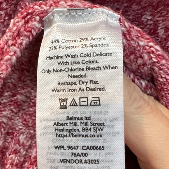 Eddie Bauer Women's Marled Red/Pink Turtleneck Sweater - Picture 5 of 5